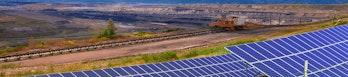 Photo Showing A Coal Mine With Solar Panels Shutterstock 343977761